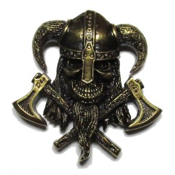 Viking cast metal badge