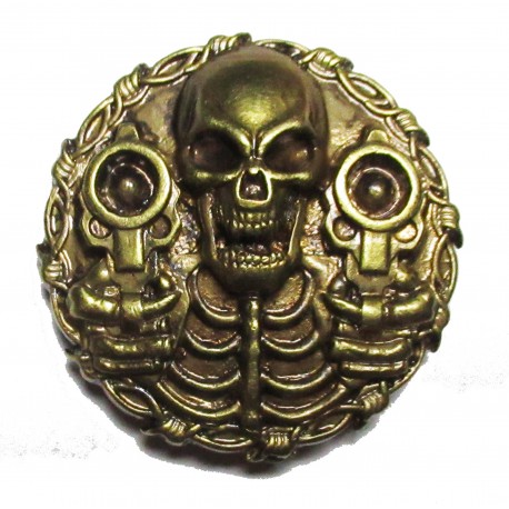 Tête de mort broche badge pins en métal coulé