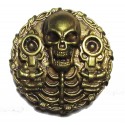 Cast metal badge bronze skeleton