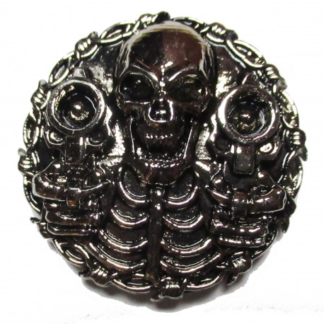 Tête de mort broche badge pins en métal coulé