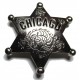 Plaque shériff Chicago broche badge pins en métal coulé