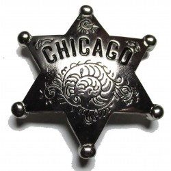 Chicago Sheriff plate cast metal badge