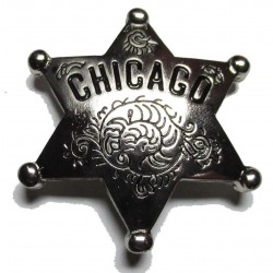 Plaque Sheriff Chicago broche badge pins en métal coulé