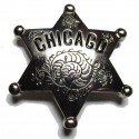 Plaque Sheriff Chicago broche badge pins en métal coulé
