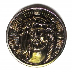 Jesus cast metal badge