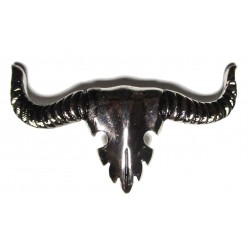 cráneo de búfalo placa de metal fundido