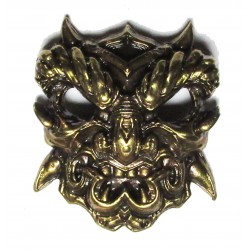 Satan Monster cast metal badge