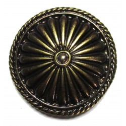 floral pattern cast metal badge