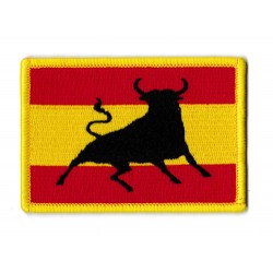 Patche écusson drapeau Espagne taureau