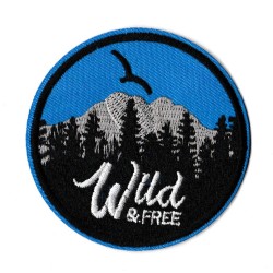 Iron-on Patch Wild and free in Mountains