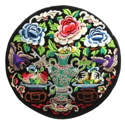 Iron-on Back Patch embroidery Flowers China