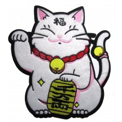 Iron-on Back Patch Maneki Neko Cat