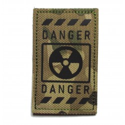 Danger Radioactivity PVC hook loop patch