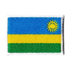 Aufnäher Patch klein Flagge Bügelbild Ruanda